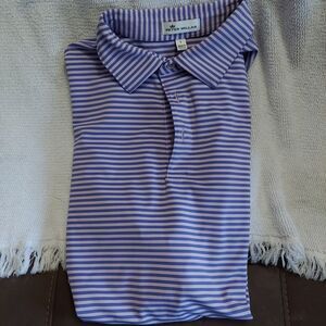 Peter Millar Large Purple Striped Shirt Size Large